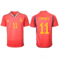 Spania Ferran Torres #11 Hjemmedrakt VM 2022 Kortermet